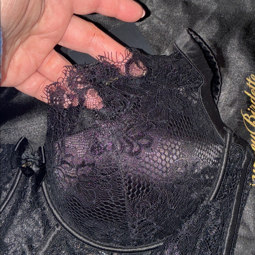 Honey Birdette Black Lace Bra 40E